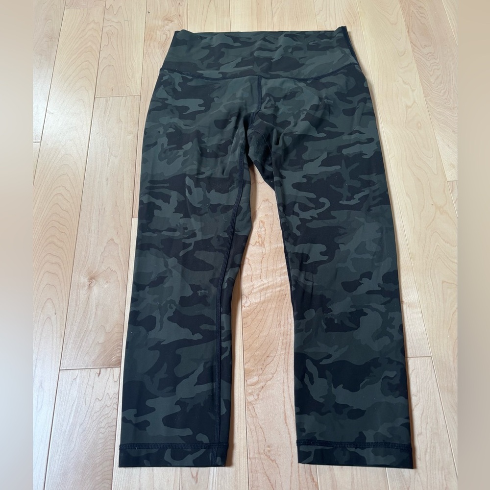 lululemon athletica Camo Leggings - Black and Green